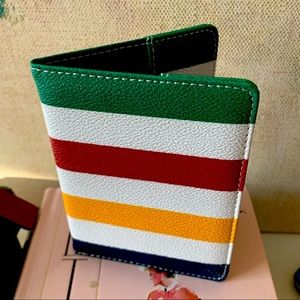 NWOT * Passport cover HBC iconic stripes